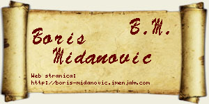 Boris Midanović vizit kartica